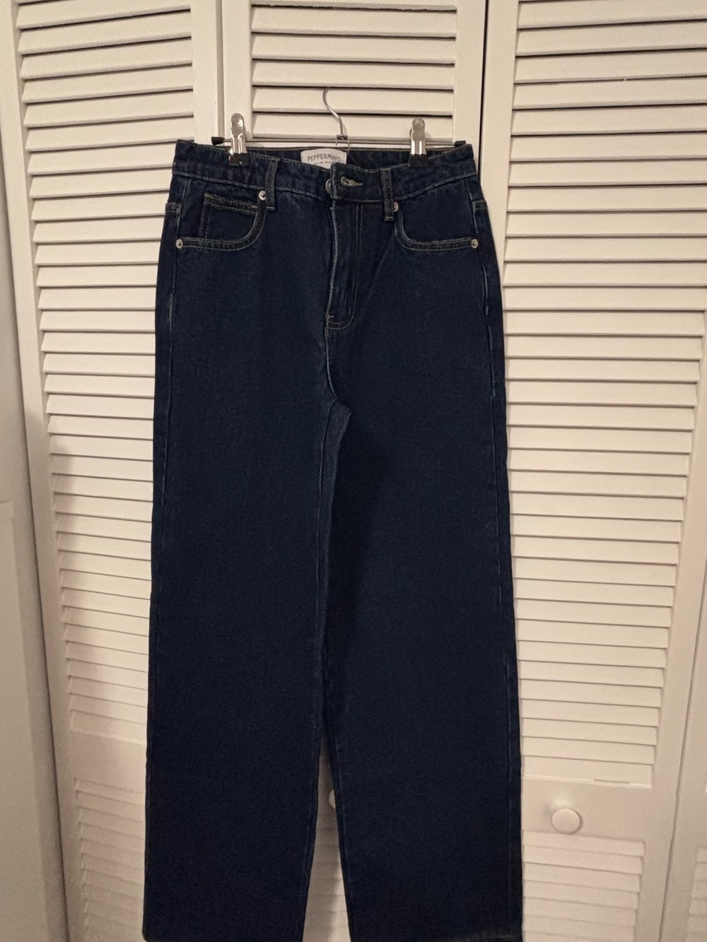 Peppermayo Dark Blue Straight-Leg Women's Jeans